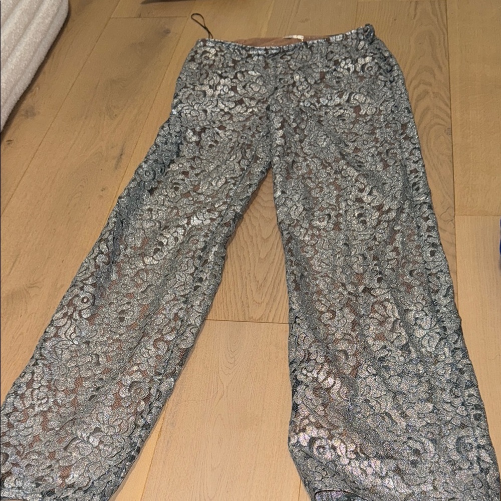 House of CB Metallic Lace Pants